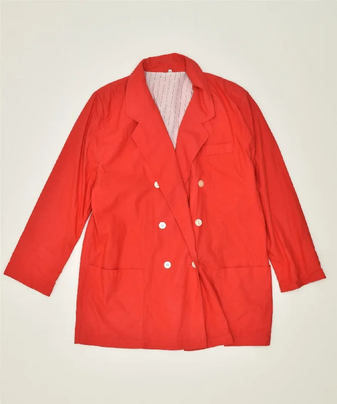 BlazereventVINTAGE Womens Double Breasted Blazer Jacket IT 46 Large Red