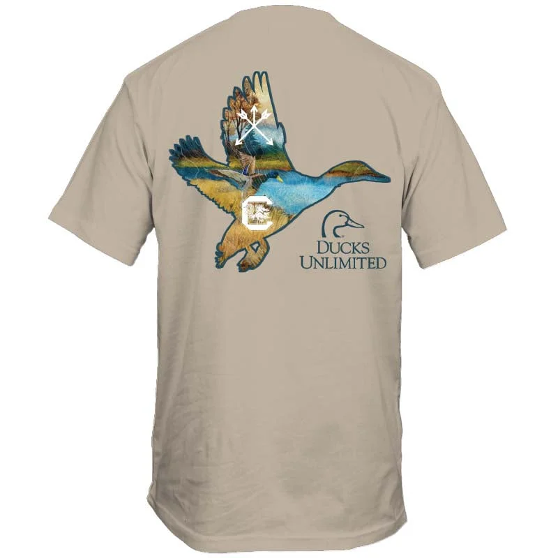 Zippered T-ShirtsDucks Unlimited USC Painterly Scene Short Sleeve T-Shirt