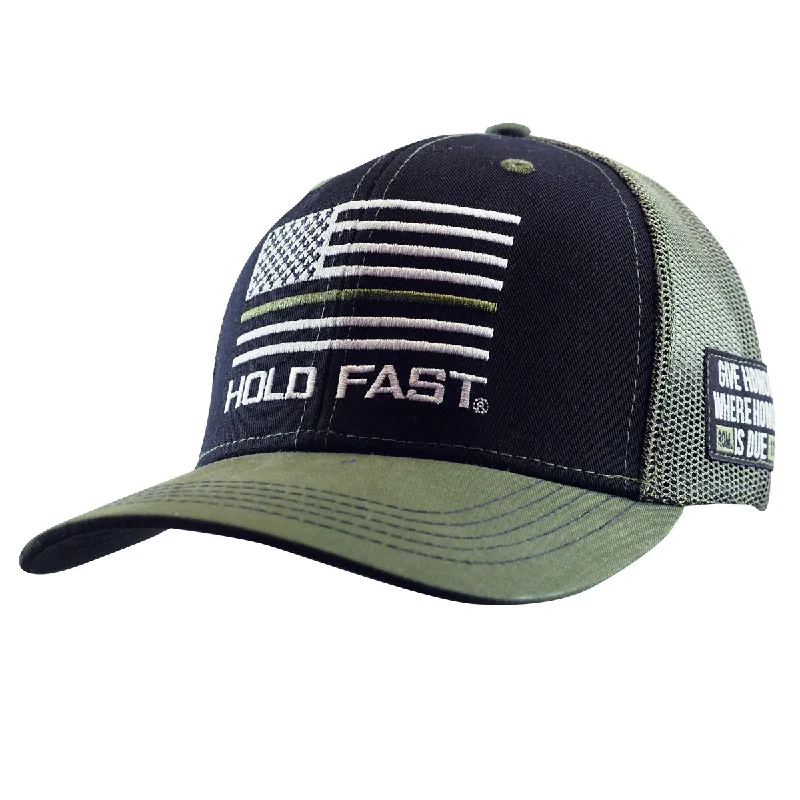 Cultural T-ShirtsHOLD FAST Mens Cap Military Flag