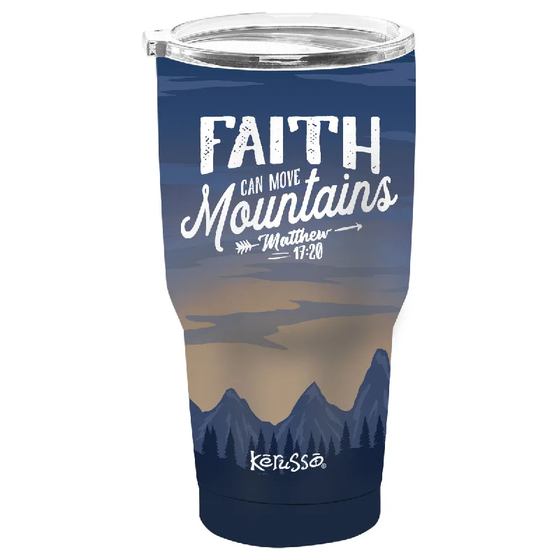 Printed T-ShirtsKerusso 30 oz Stainless Steel Tumbler Faith Move Mountains