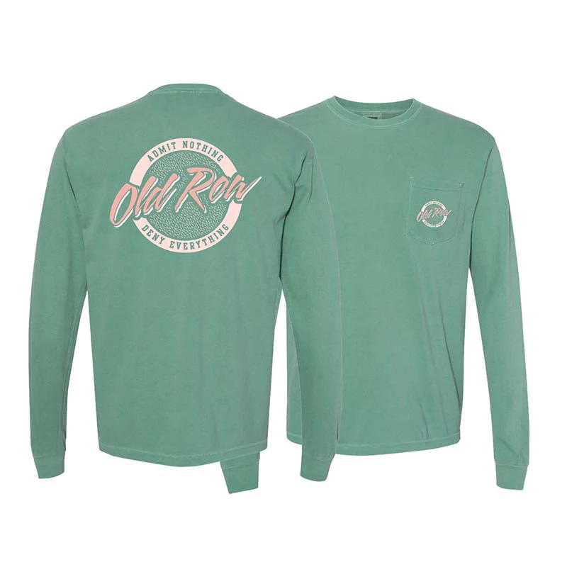 Reflective T-ShirtsCircle Logo Long Sleeve T-Shirt in Light Green