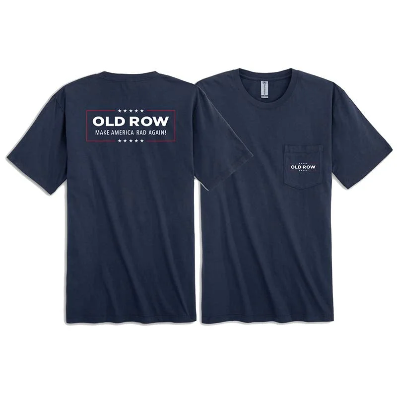 Tasseled T-ShirtsMake America Rad Short Sleeve T-Shirt in Navy