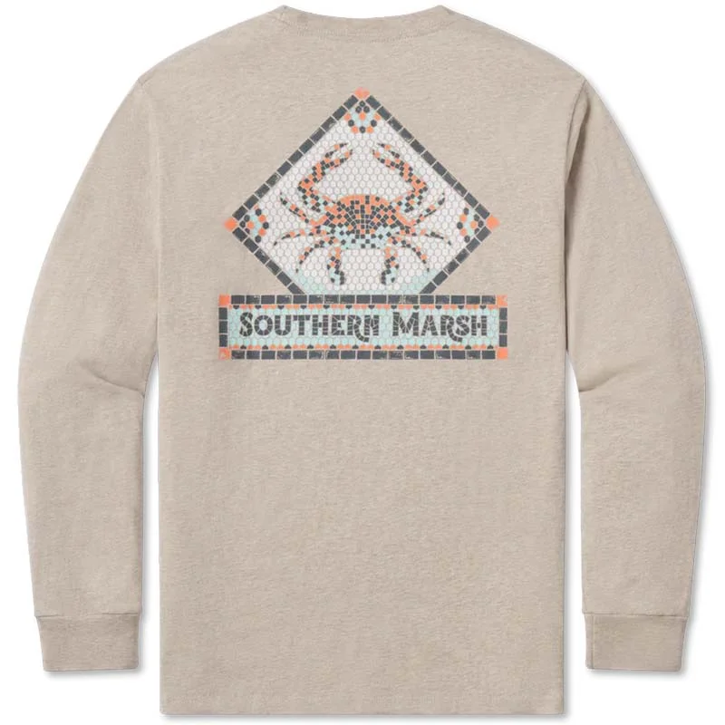 Silk T-ShirtsMosaic Crab Long Sleeve T-Shirt