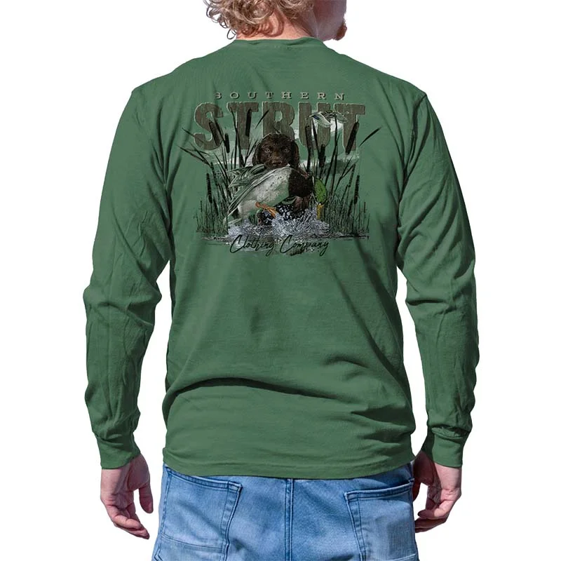 Leather-Paneled T-ShirtsBoykin and Mallard Long Sleeve T-Shirt