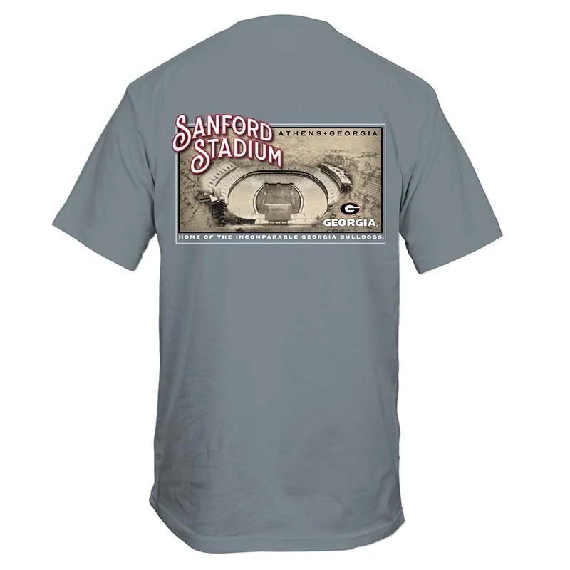 Button-Up T-ShirtsUGA Sepia Stadium Short Sleeve T-Shirt