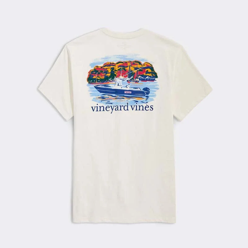 Silk T-ShirtsAutumn Boat Ride Short Sleeve T-Shirt