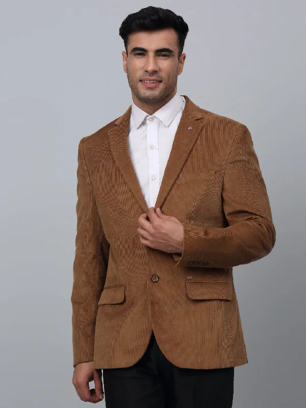 BlazerlegendKhaki Solid Full Sleeves Formal Blazer For Men