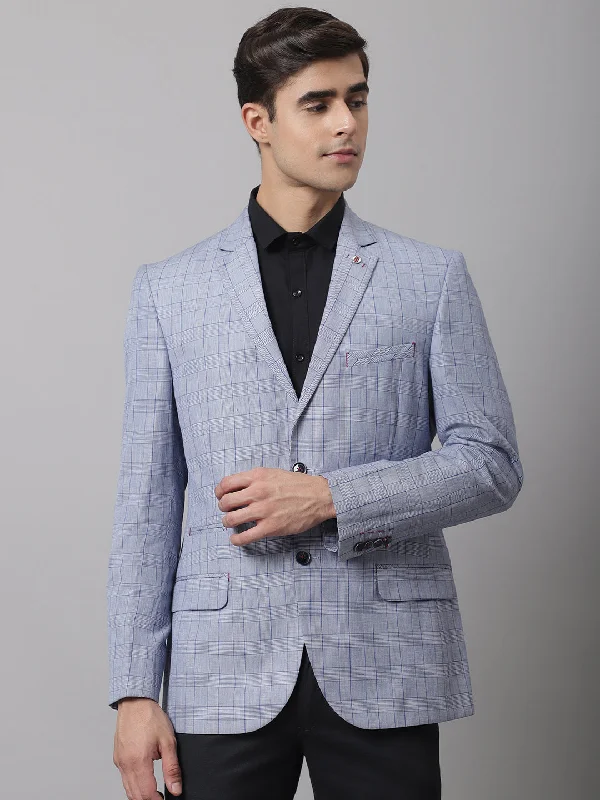 BlazeroffenseMen Blue Formal Blazer