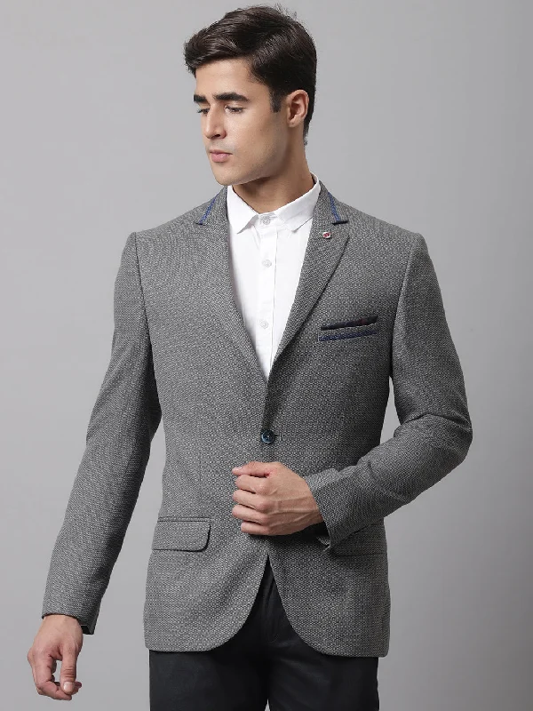 BlazerchicMen Grey Formal Blazer