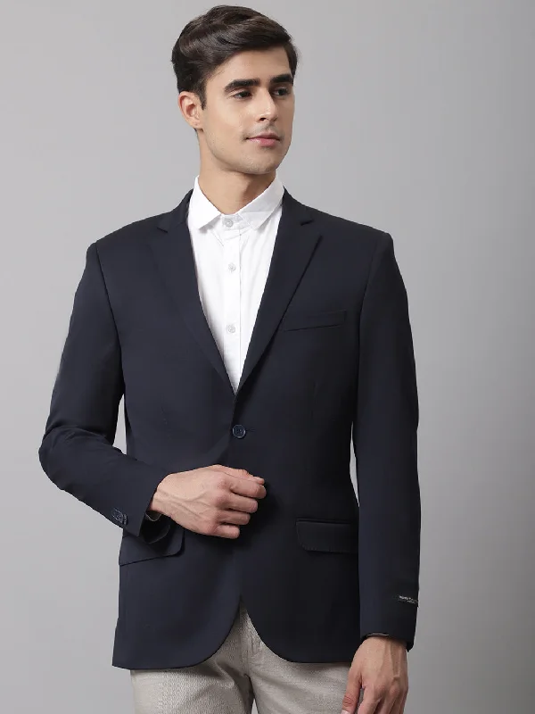 BlazerpatternMen Navy Formal Blazer