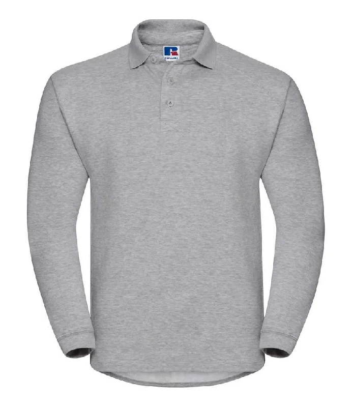 Ribbed Cuff HoodiesRussell Heavy Duty Collar Sweatshirt | Light Oxford