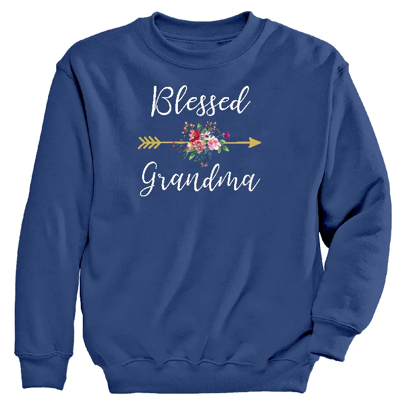 Plush HoodiesBlessed Grandma Women's Crew Neck Sweatshirt