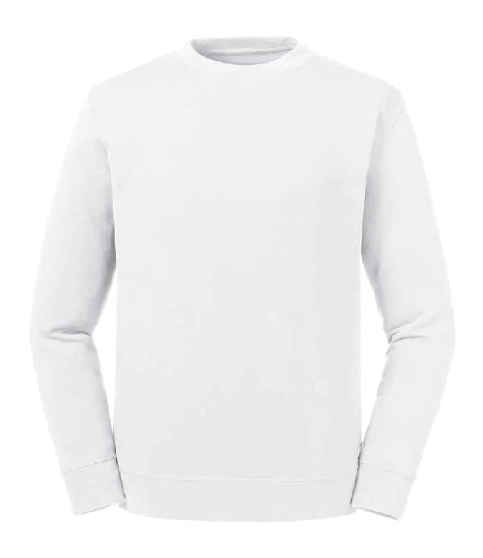 Cashmere HoodiesRussell Pure Organic Reversible Sweatshirt | White