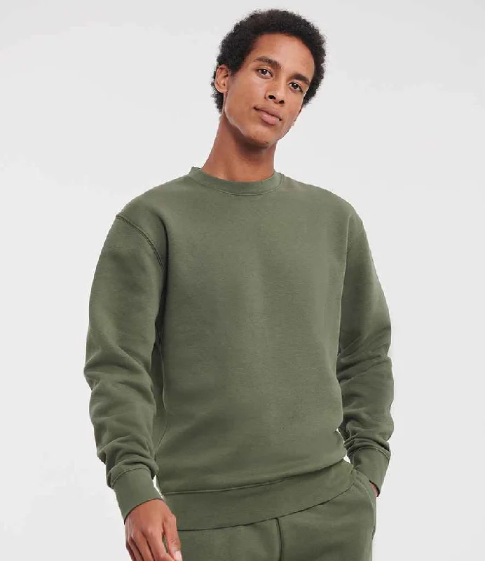 Asymmetrical HoodiesRussell Authentic Sweatshirt | Olive Green