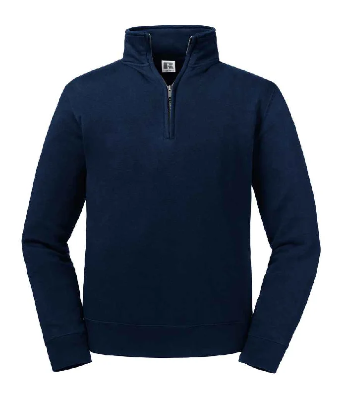 Lounge HoodiesRussell Authentic Zip Neck Sweatshirt | French Navy