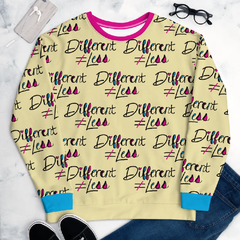 Fringed HoodiesDifferent Does Not Equal Less (As Seen on Netflix's Raising Dion) Pattern Unisex Sweatshirt