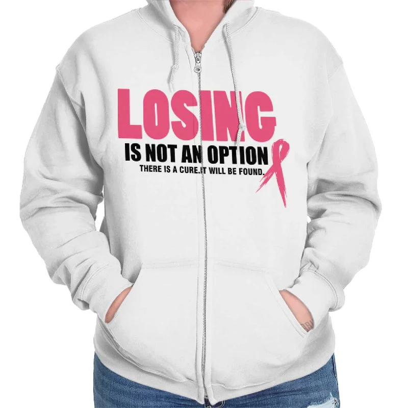 Polyester HoodiesLosing Is Not An Option Zip Hoodie