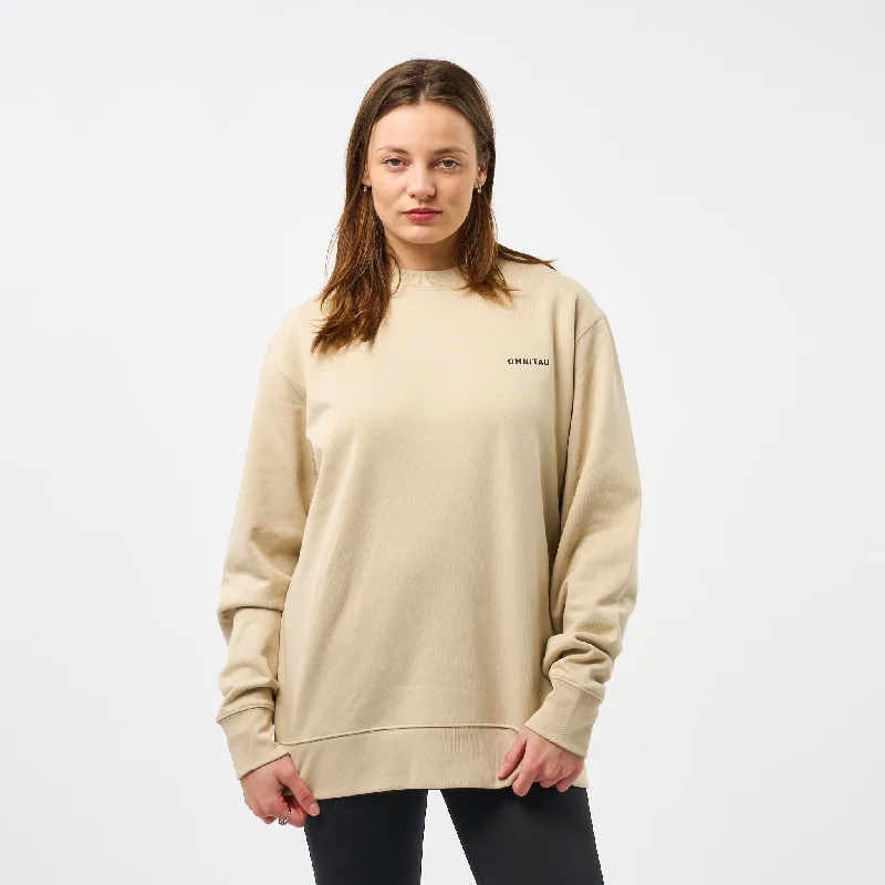 Cashmere HoodiesOmnitau Women's Muir Organic Cotton Medium Fit Sweatshirt - Dark Cream