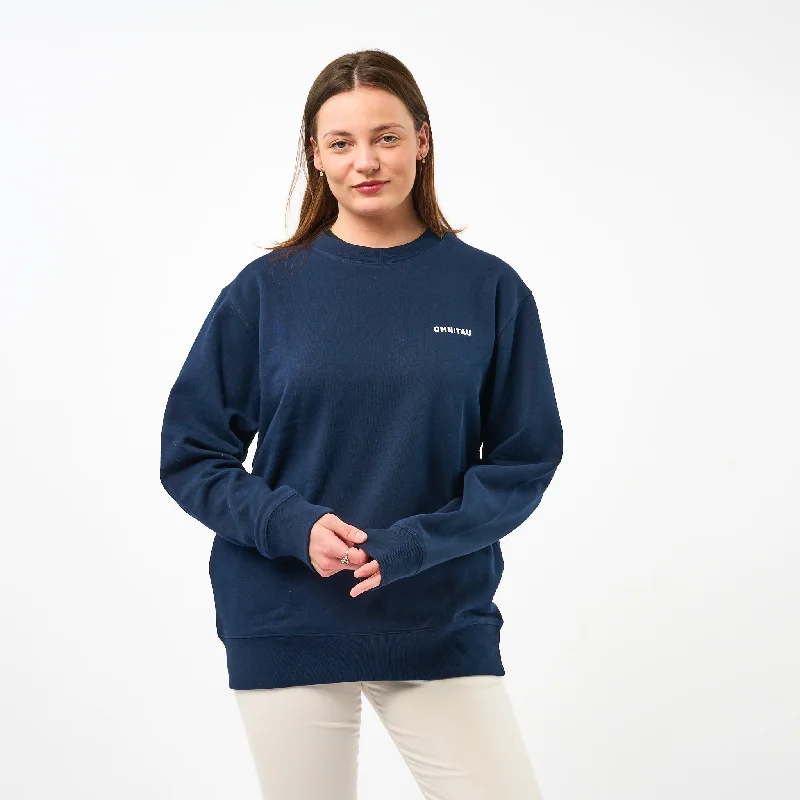 Bamboo Fiber SweatshirtsOmnitau Women's Muir Organic Cotton Medium Fit Sweatshirt - Navy