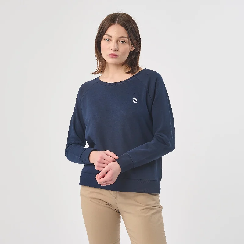 Luxury HoodiesOmnitau Women's Organic Cotton Oversized Style Sweatshirt - Navy