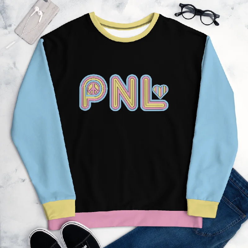 Patchwork SweatshirtsPeace and Love (PNL) Unisex Color Block Sweatshirt