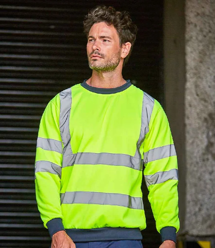 Punk SweatshirtsPro RTX High Visibility Two Tone Sweatshirt | Yellow/Navy