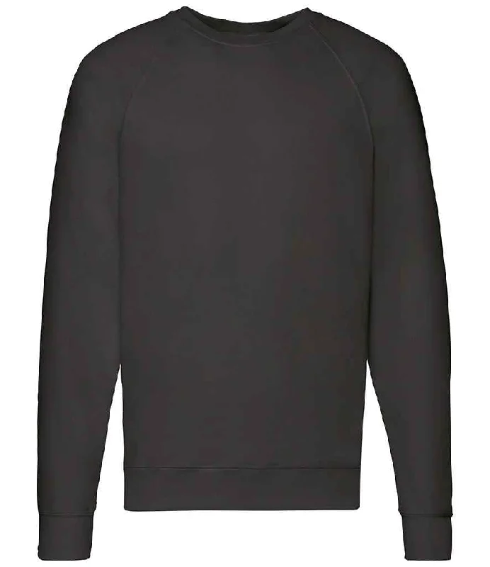 Hemp SweatshirtsFruit of the Loom Lightweight Raglan Sweatshirt | Black