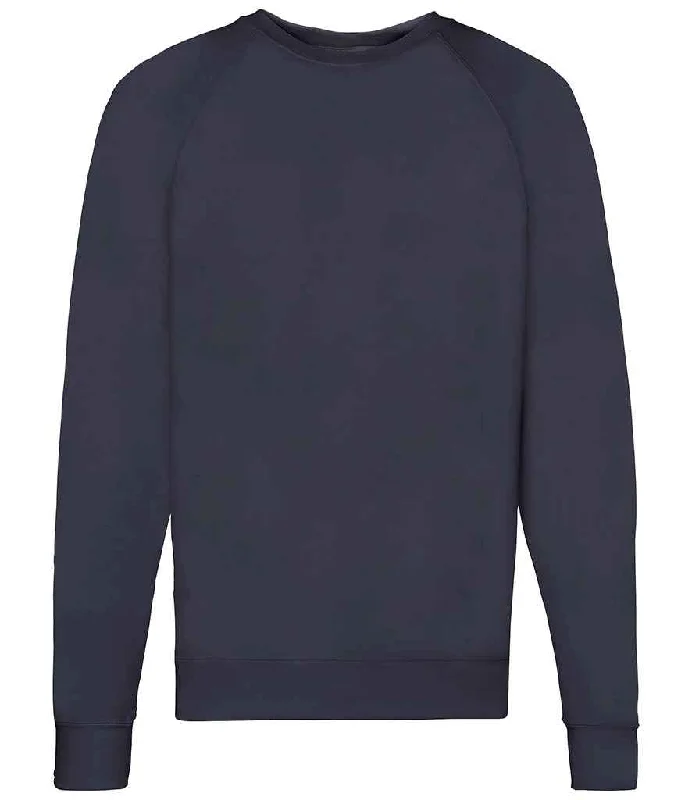 Rainproof HoodiesFruit of the Loom Lightweight Raglan Sweatshirt | Deep Navy