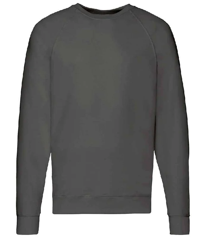 Camping HoodiesFruit of the Loom Lightweight Raglan Sweatshirt | Light Graphite