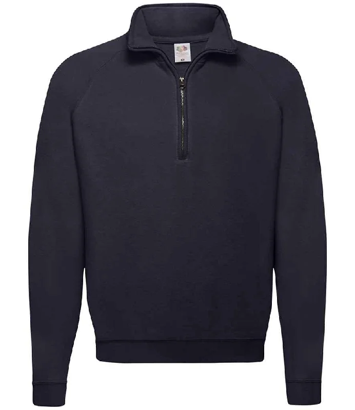 Graphic HoodiesFruit of the Loom Classic Zip Neck Sweatshirt | Deep Navy