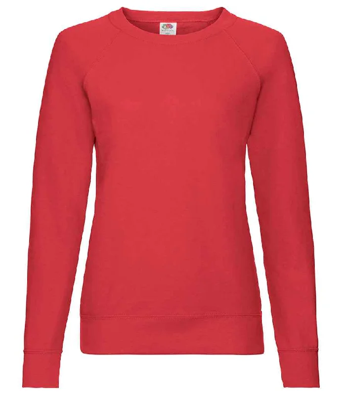 Workout SweatshirtsFruit of the Loom Lady Fit Lightweight Raglan Sweatshirt | Red