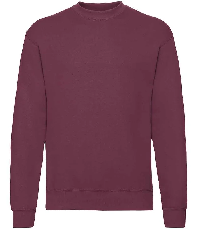 Cropped SweatshirtsFruit of the Loom Classic Drop Shoulder Sweatshirt | Burgundy