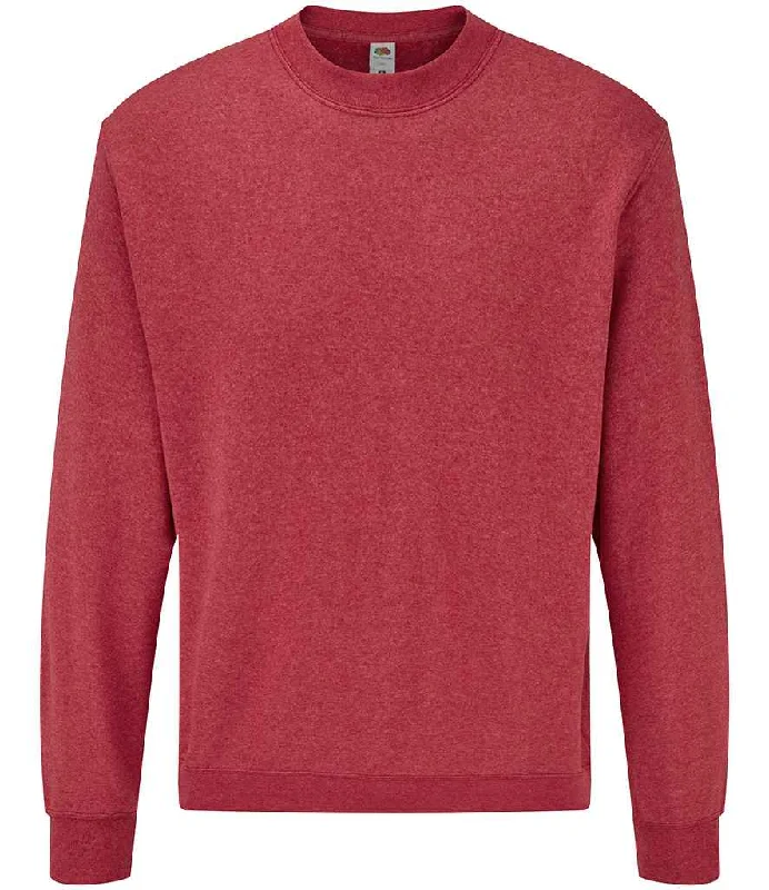 Embroidered SweatshirtsFruit of the Loom Classic Drop Shoulder Sweatshirt | Heather Red