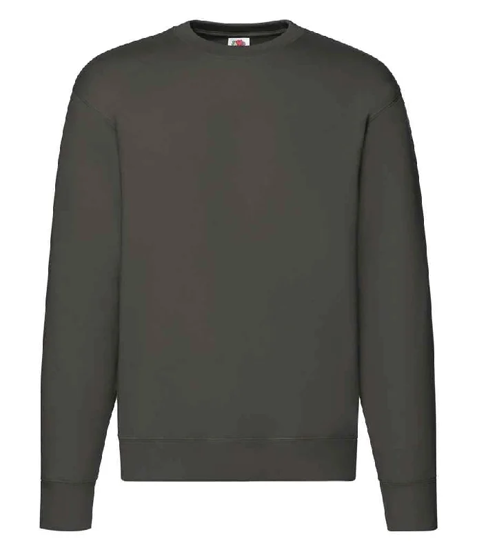 Hip-Hop HoodiesFruit of the Loom Premium Drop Shoulder Sweatshirt | Charcoal