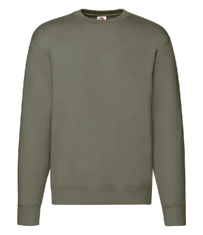 High-Fashion SweatshirtsFruit of the Loom Premium Drop Shoulder Sweatshirt | Classic Olive