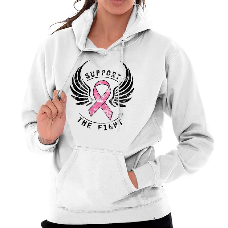 Ribbed Cuff HoodiesBreast Cancer Awareness Hoodie