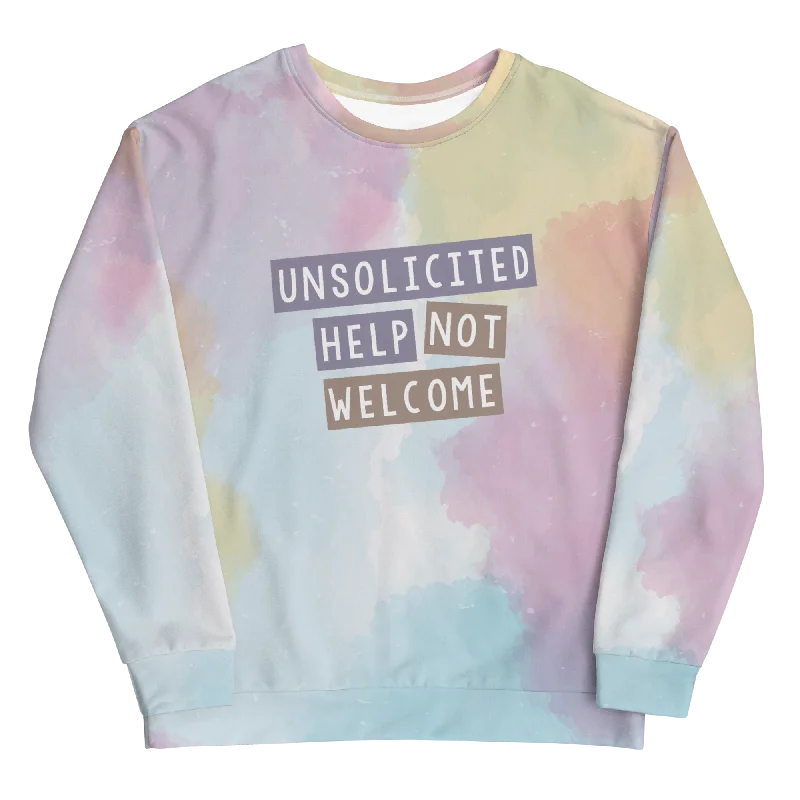 Thermal HoodiesUnsolicited Help Not Welcome (Colorful) Unisex Sweatshirt