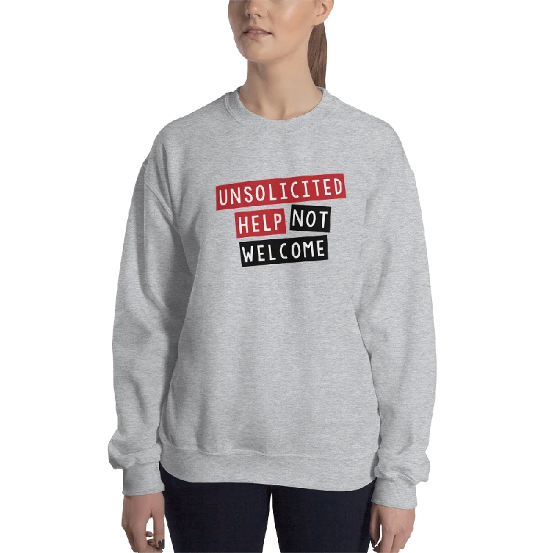 Cycling HoodiesUnsolicited Help Not Welcome Unisex Sweatshirt