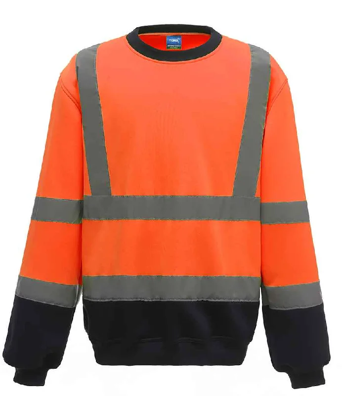 Beaded SweatshirtsYoko Hi-Vis Sweatshirt | Orange/Navy