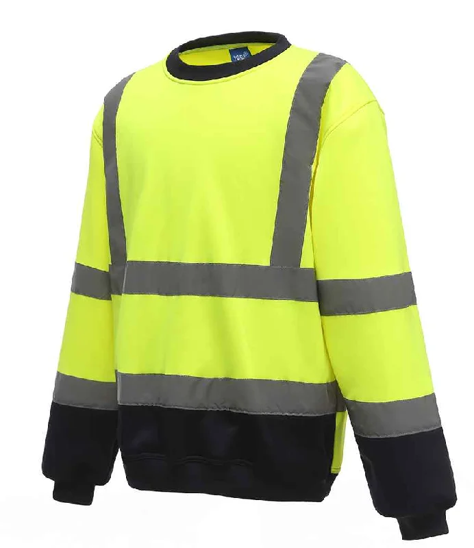 Glitter SweatshirtsYoko Hi-Vis Sweatshirt | Yellow/Navy