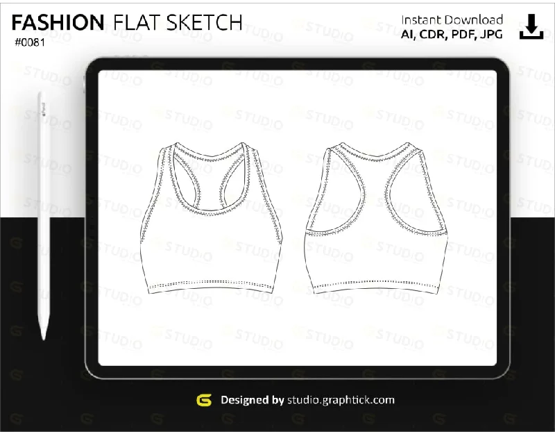 SPORTS BRA FLAT SKETCHSports singlet