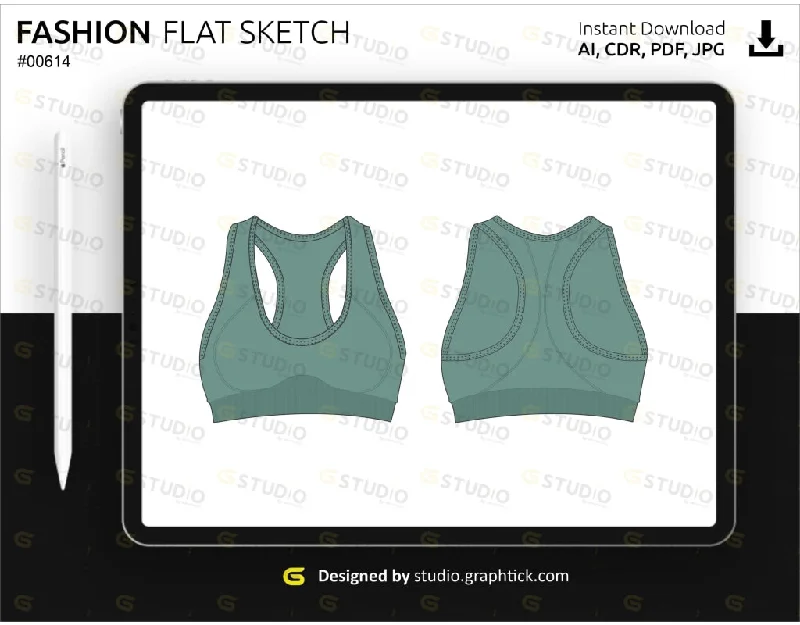 WOMENS SPORTS BRA FLAT SKETCHTrail tank