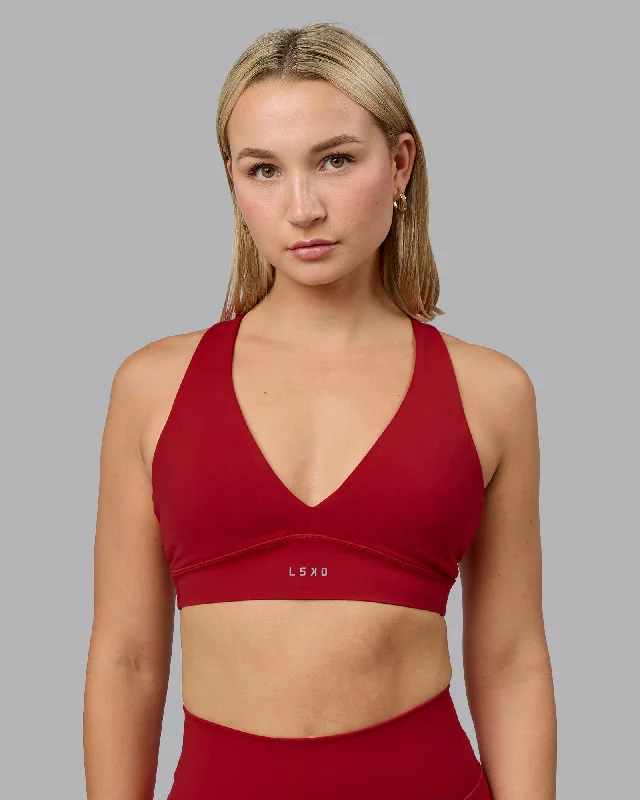 Poise Sports Bra - Cherry RedGym tee