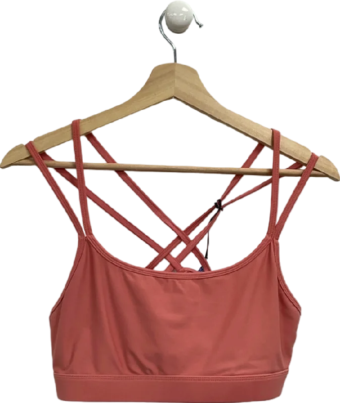 Carvico Pink Strappy Sports Bra UK LReflective tank