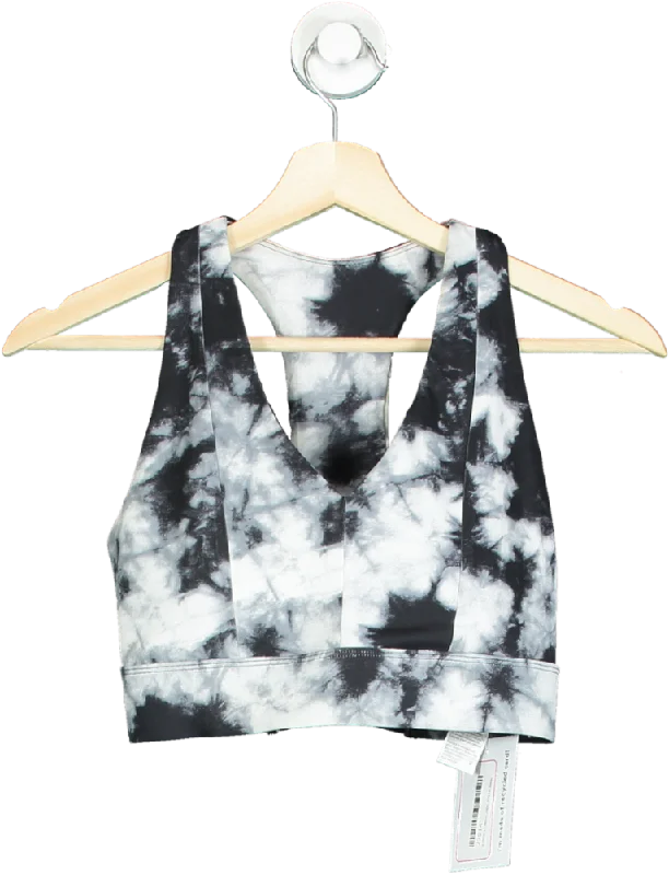 Fabletics Black and White Tie-Dye Sports Bra UK XSTrail tank