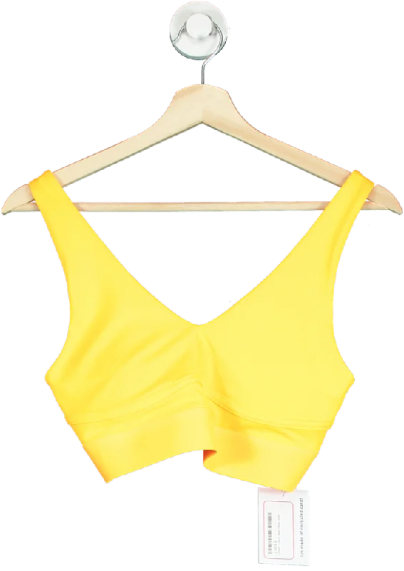 Fabletics Yellow Sports Bra UK SCycling tank