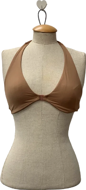 Gymshark Brown Halter Neck Sports Bra UK STraining tank