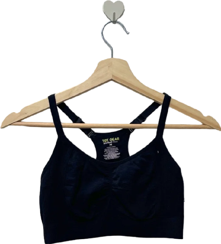 Tek Gear Black Sports Bra MediumRunning vest