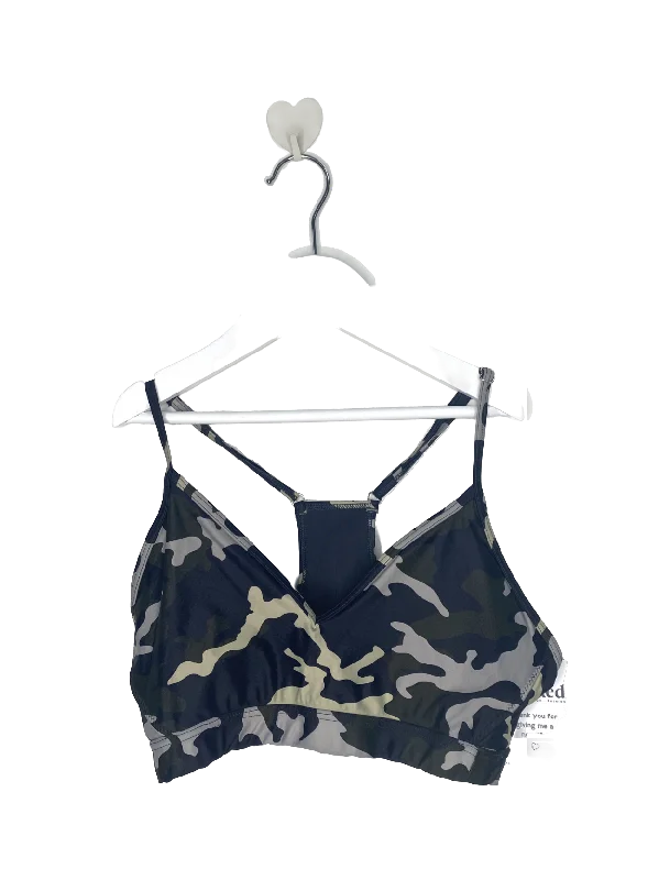 The Upside Green Camo Sports Bra UK 6Running jacket