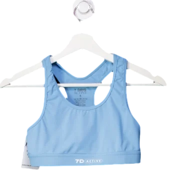 7 Days Active Blue Sports Bra UK SHiking tank